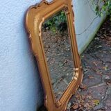 80s beveled gold mirror