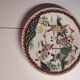 Vintage plate signed with Asian decor in earthenware 26cm