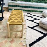 Traditional hand-woven bench