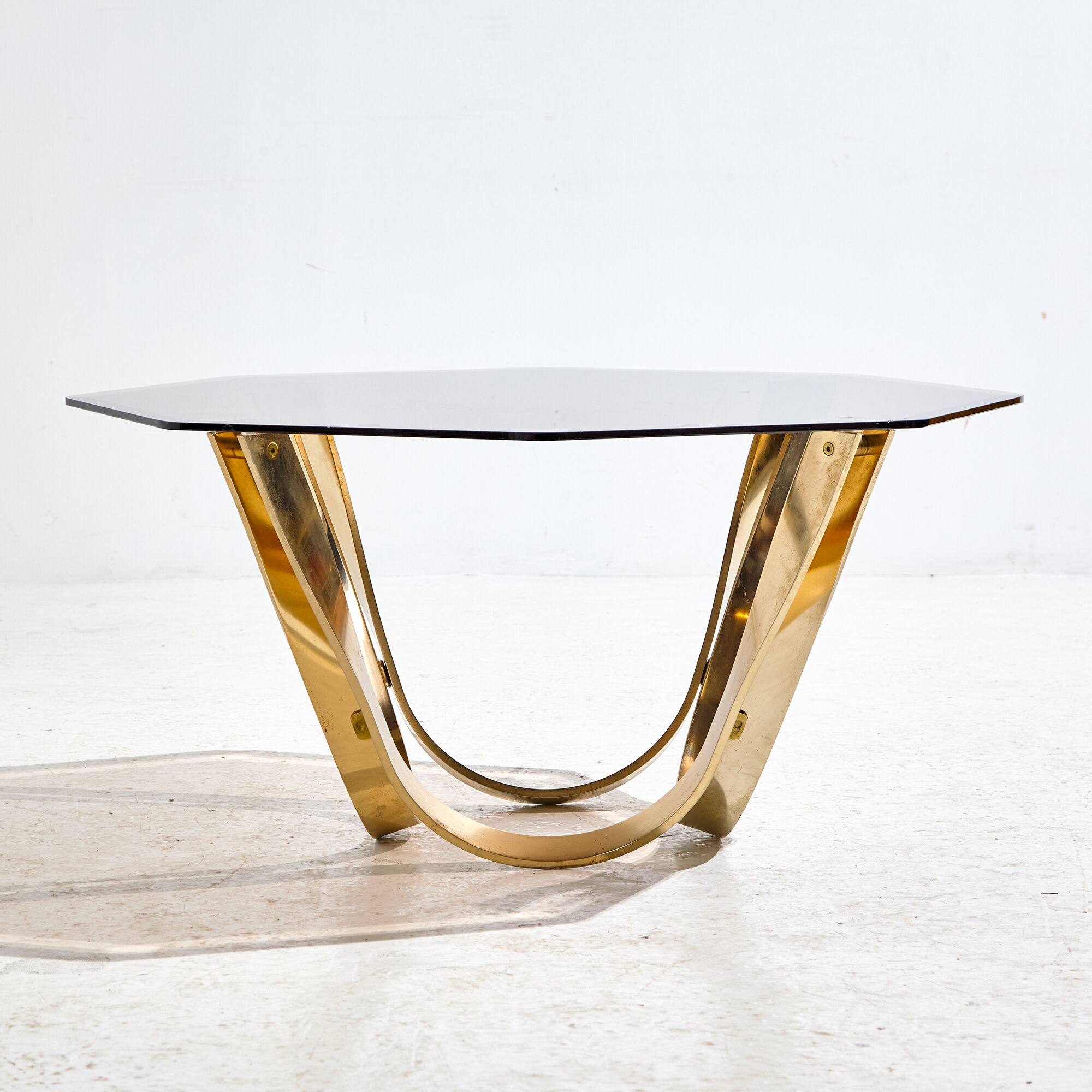 Brass coffee table by Roger Sprunger for Dunbar