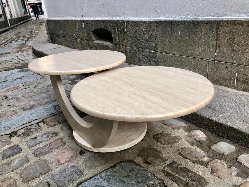 Italian travertine coffee table