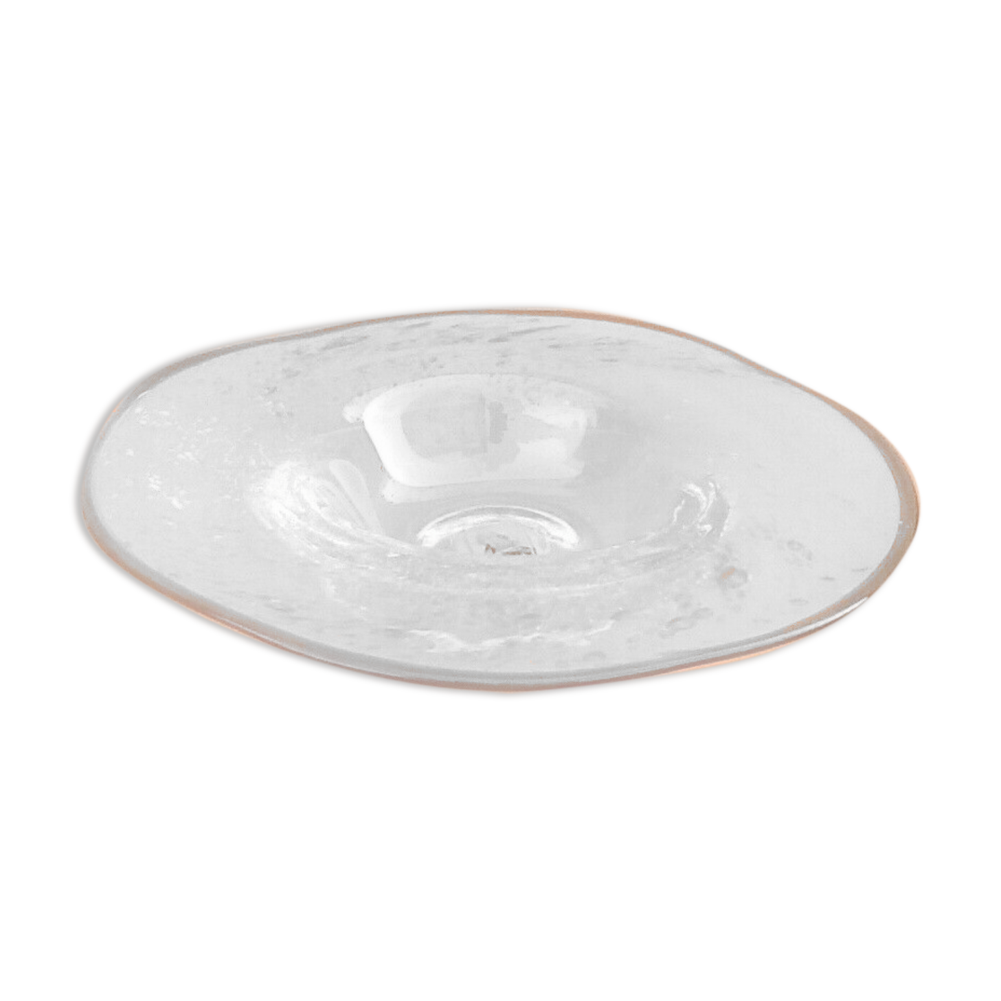 Fruit cup Vintage Design / Atypical shape Blown glass Art glassware