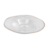 Coupe à fruits vintage design forme atypique verre soufflé  verrerie d' art