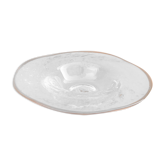 Coupe à fruits vintage design forme atypique verre soufflé  verrerie d' art
