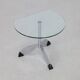 Table d'appoint postmoderne en chrome et verre, années 1980