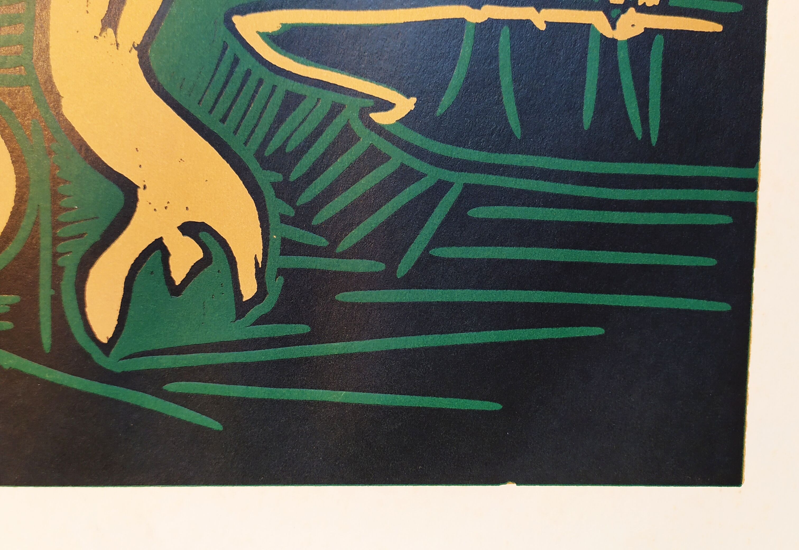 Bacchanal with Four Clouds Linocut by Pablo Picasso, 1962