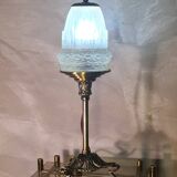 art nouveau lamp signed rolland paris style muller hettier and vincent 38x12
