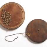 Duo miroirs rond bois anciens