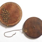 Duo miroirs rond bois anciens