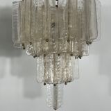 Pair of Murano glass chandeliers by Toni Zuccheri for Venini