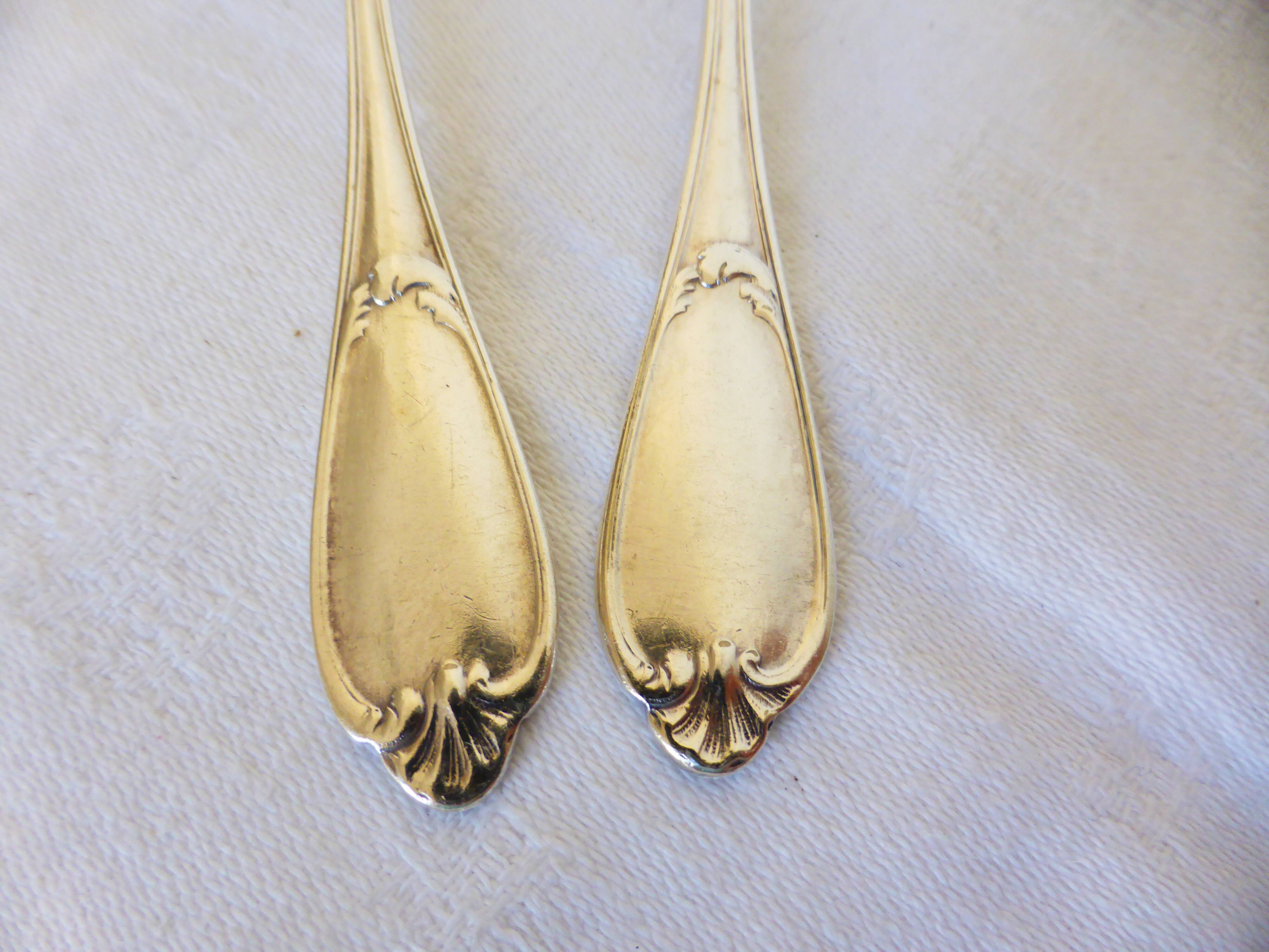 2 vintage silver plated Ercuis teaspoons