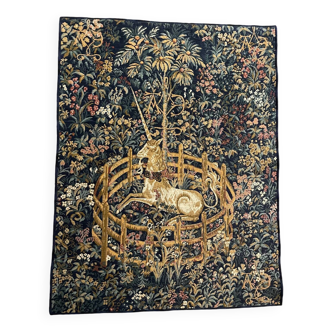 Tapisserie d'Aubusson, avec les Captives d'une licorne