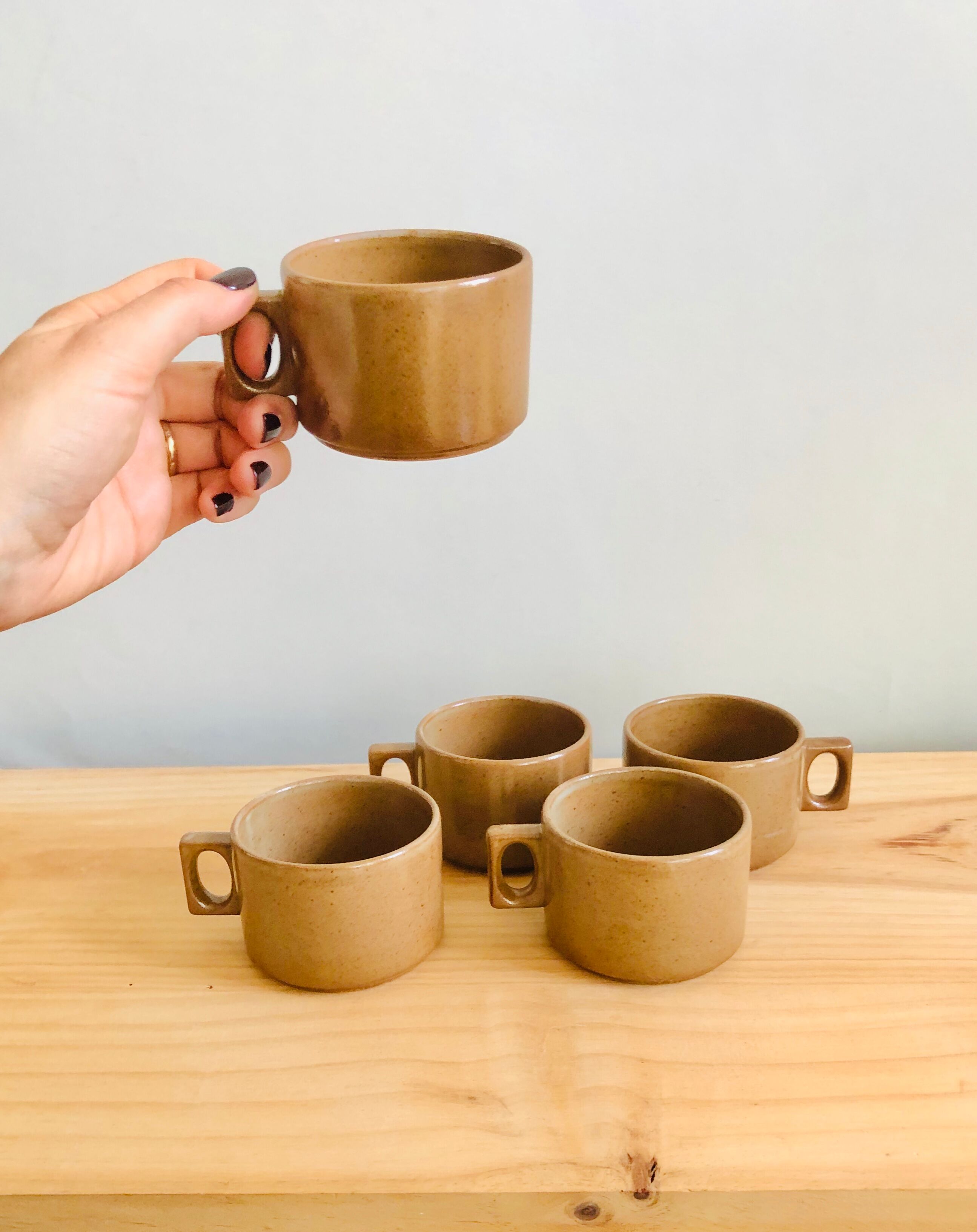 Brenne sandstone 5-cup coffee cup set