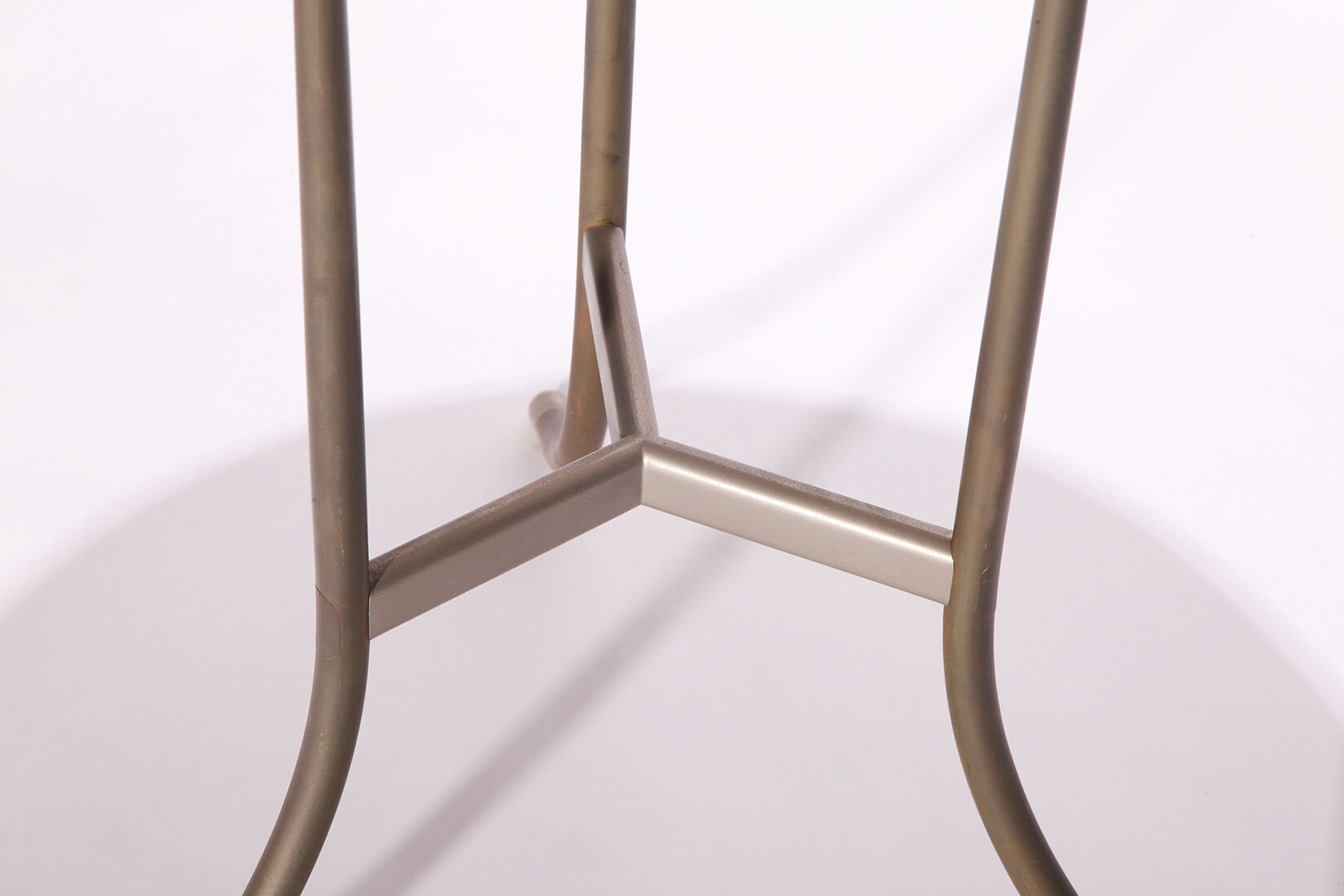 Cedric Hartman bronze side table with bevelled granite top, USA 70s