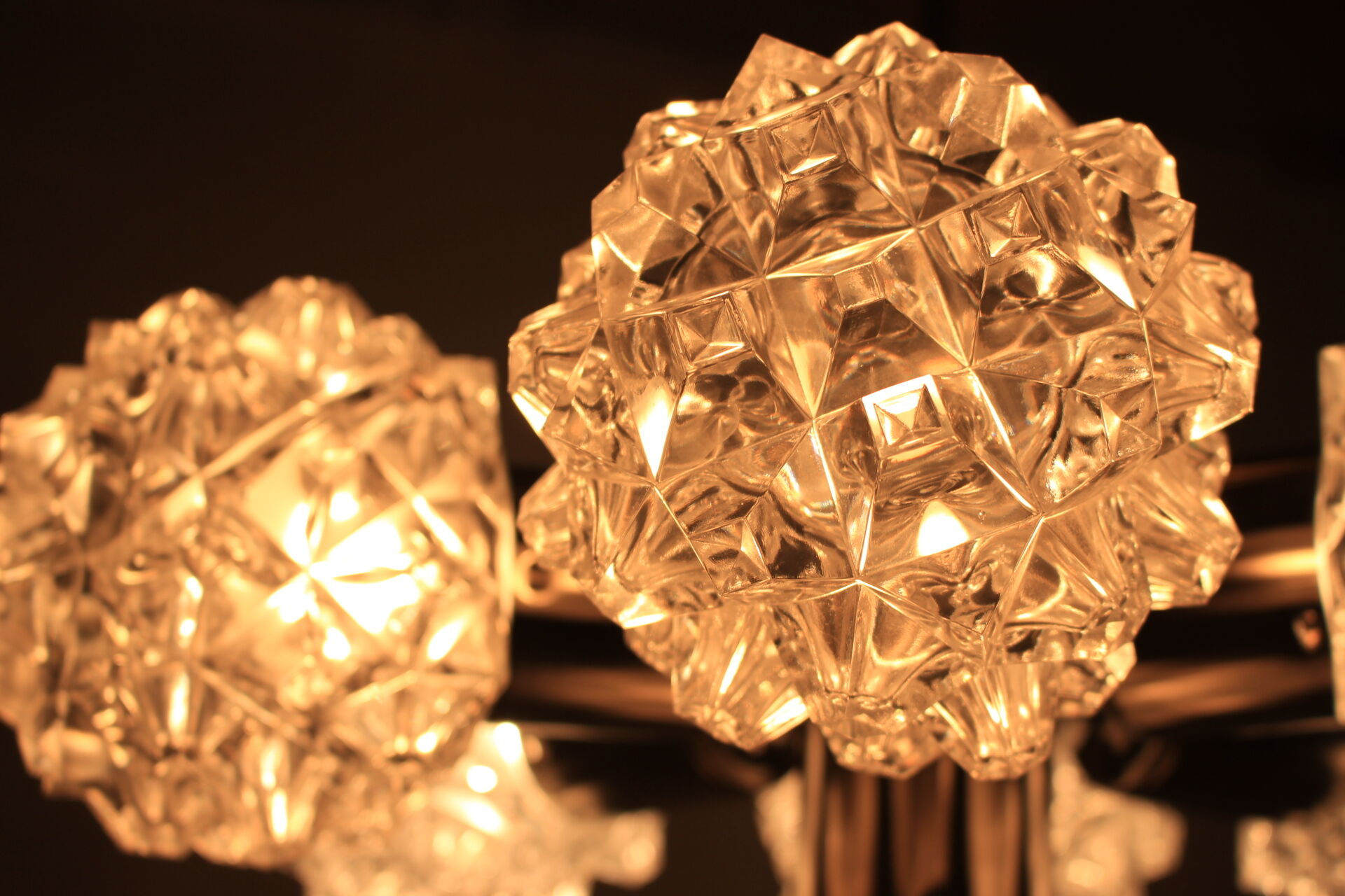 Retro glass pendant by Kamenický Šenov, 1960´s.