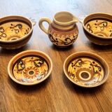 Breakfast set in HB Henriot Quimper stoneware