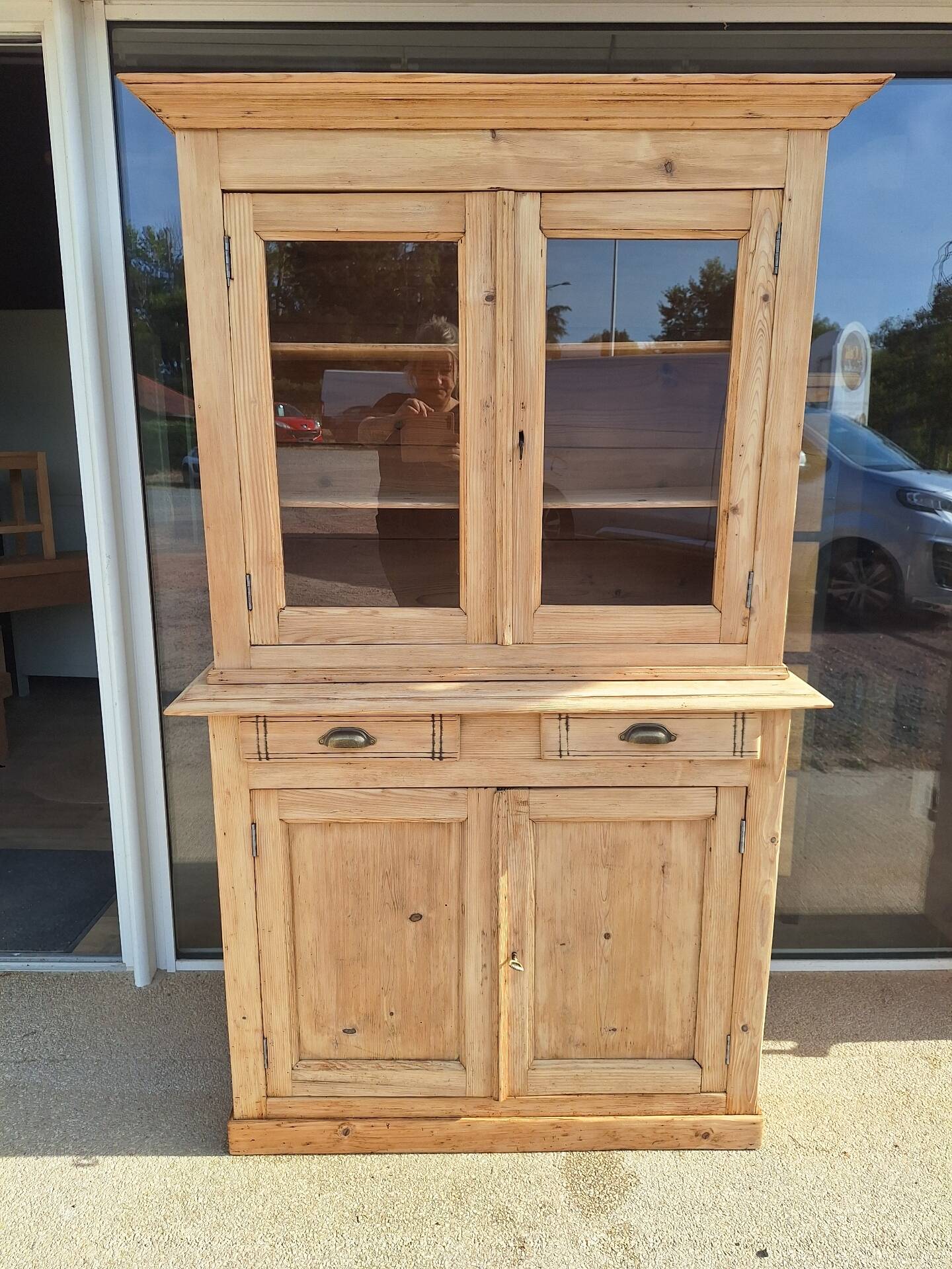 Raw wood sideboard