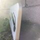 Enameled sign post