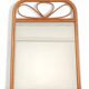 Mid Century French Riviera Rattan and Wicker Mirror With Shelf, Spain, 1960s–70s