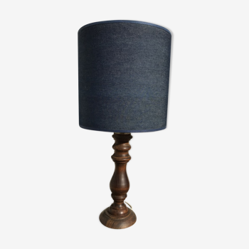 Solid wood lamp lampshade denim