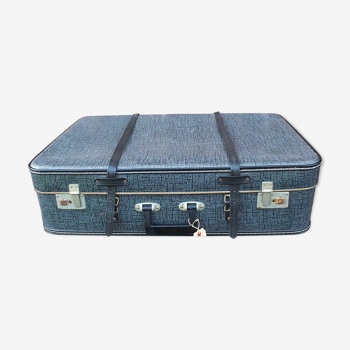 Retro valise bleu 69 cm large