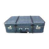 Retro blue suitcase 69 cm wide