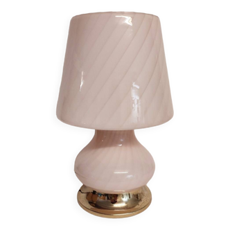 Lámpara de mesa "seta"de cristal de Murano. Italy, 1980s.
