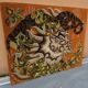 Vintage wall tapestry canvas The Ram M.M. Charollais 60s/70s