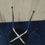 Stool in skaï noi Soudexvinyl H 44 cm