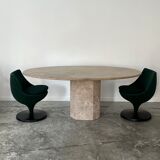 Grey travertine table