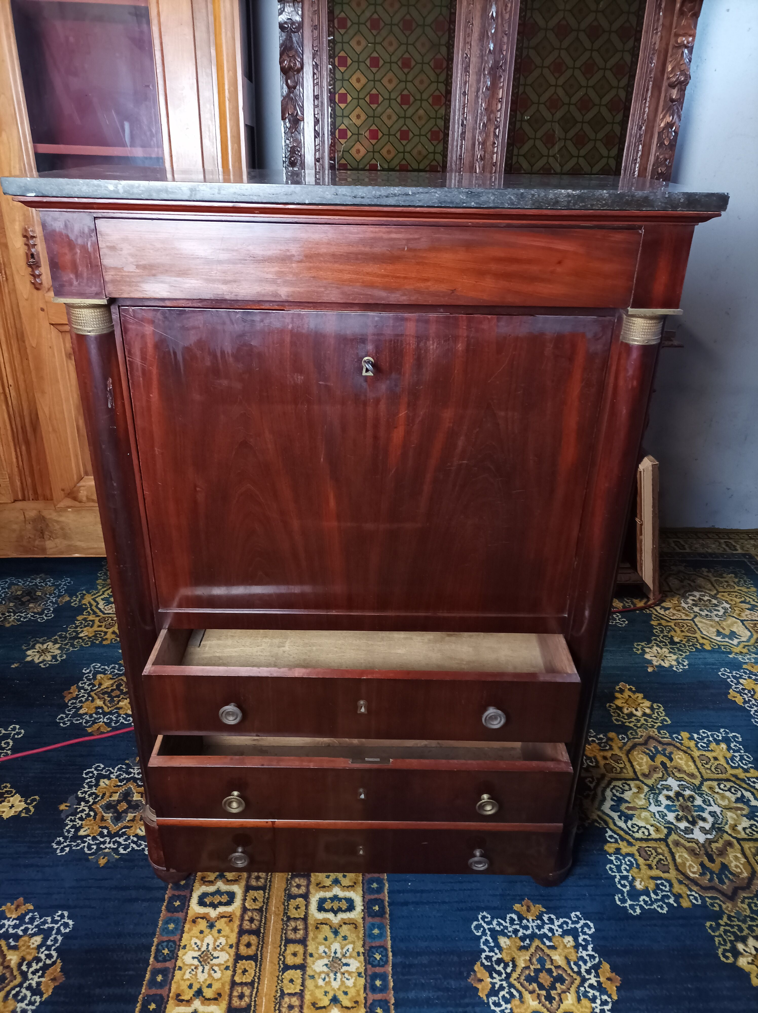 Secretaire Empire en acajou