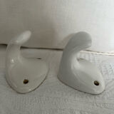 Pair of ceramic hooks