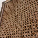 Cane and bamboo side table