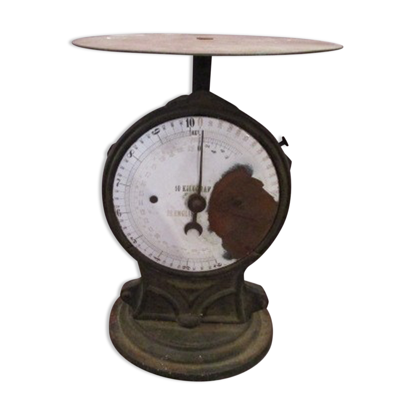 Balance 19th cast iron, enamelled dial