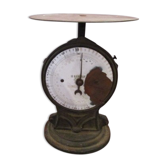 Balance 19th cast iron, enamelled dial