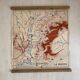 Vintage school map 1950 double-sided "The Garonne / the Rhône"