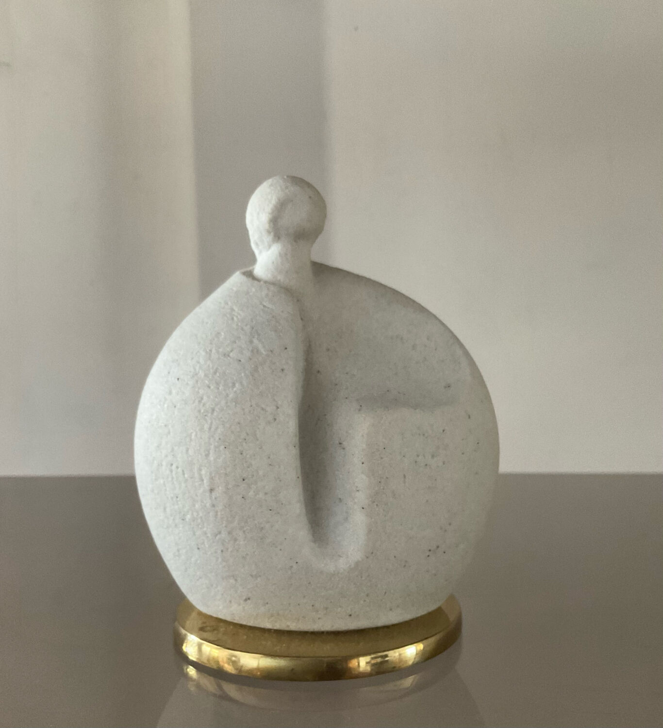 Vintage marbell paper press in stone and bronze