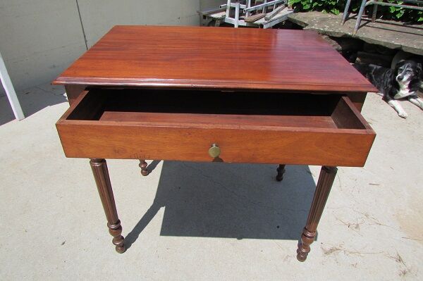 Solid mahogany writing table