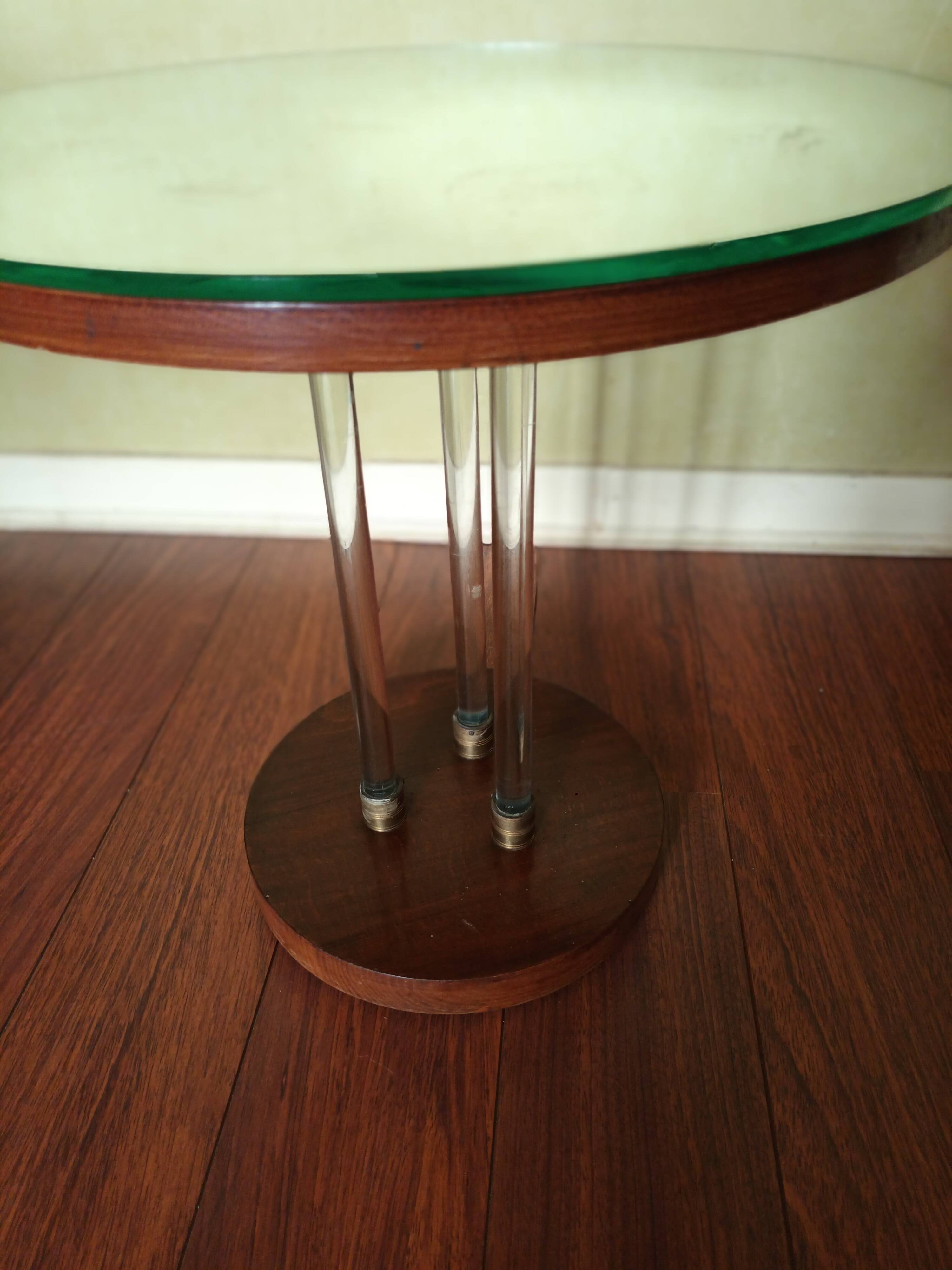 Art Deco pedestal table attributed to Jacques Adnet