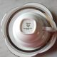 6 coffee cups in fine epiag white and steel gray moiré porcelain