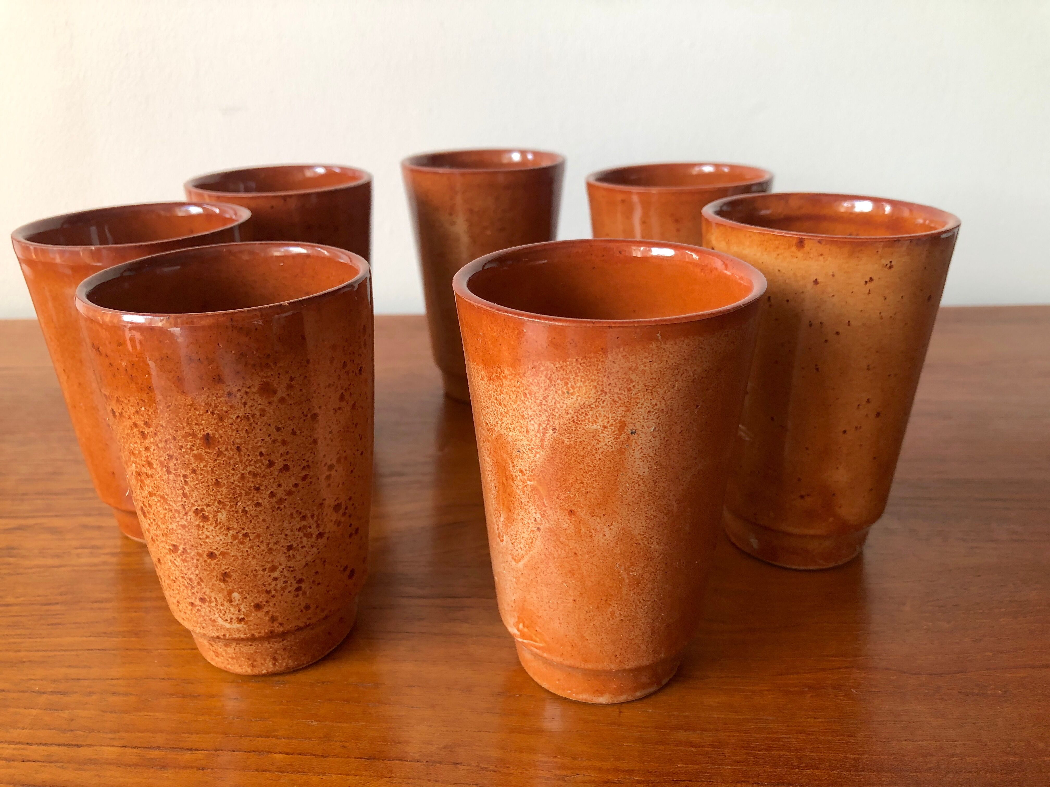 Digoin cups in glazed stoneware