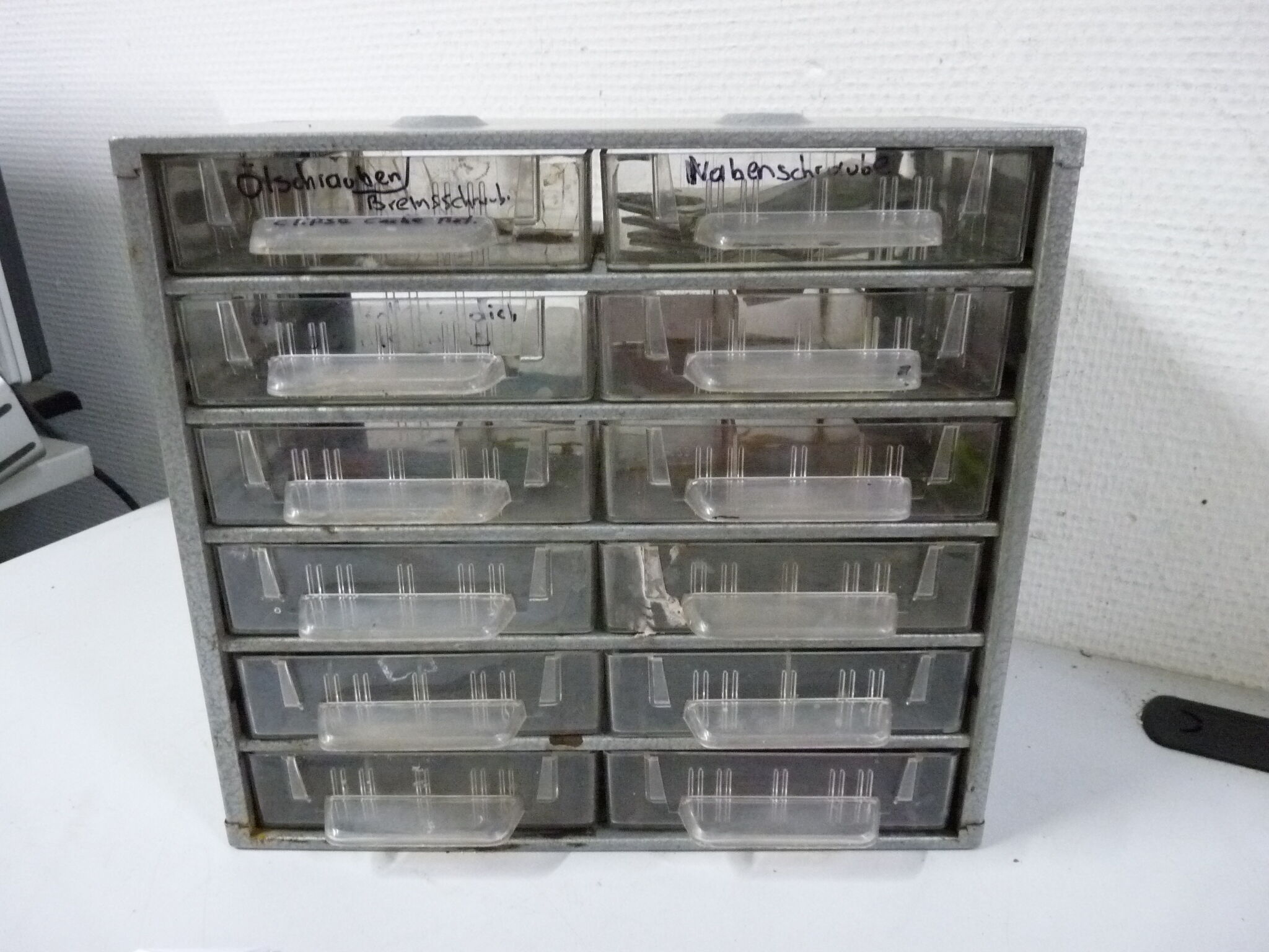Storage locker with drawer for workshop