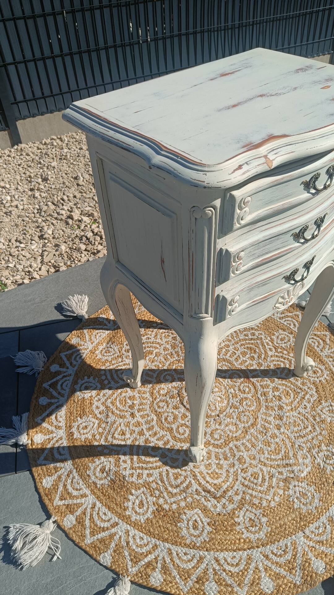 Louis XV bedside table with patina