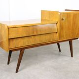 Mid-century Italian Wood and Brass Sideboard, 50s
