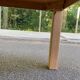 Table à manger rénovée en pin massif style scandinave brutaliste des années