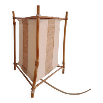 Rattan fabric lamp