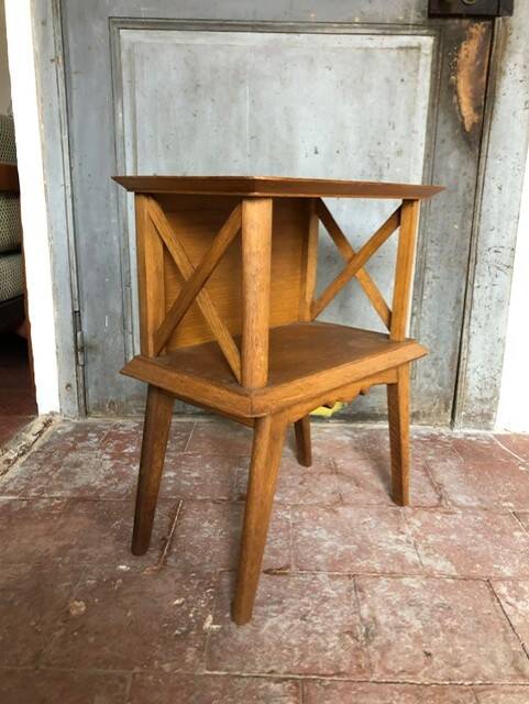 Vintage wooden nightstand, bedside table, sofa end table, decorative furniture