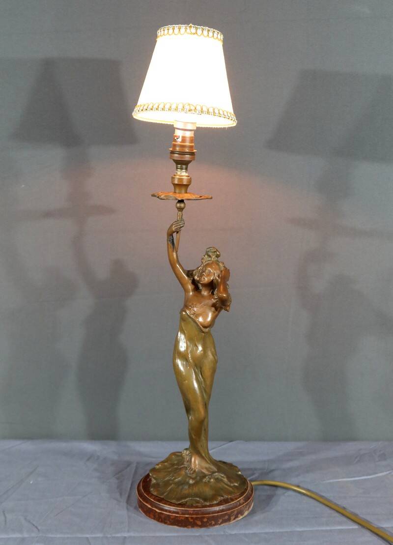 Regulate Lamp, Art Nouveau style, signed C.Rosa – Mid 20th century