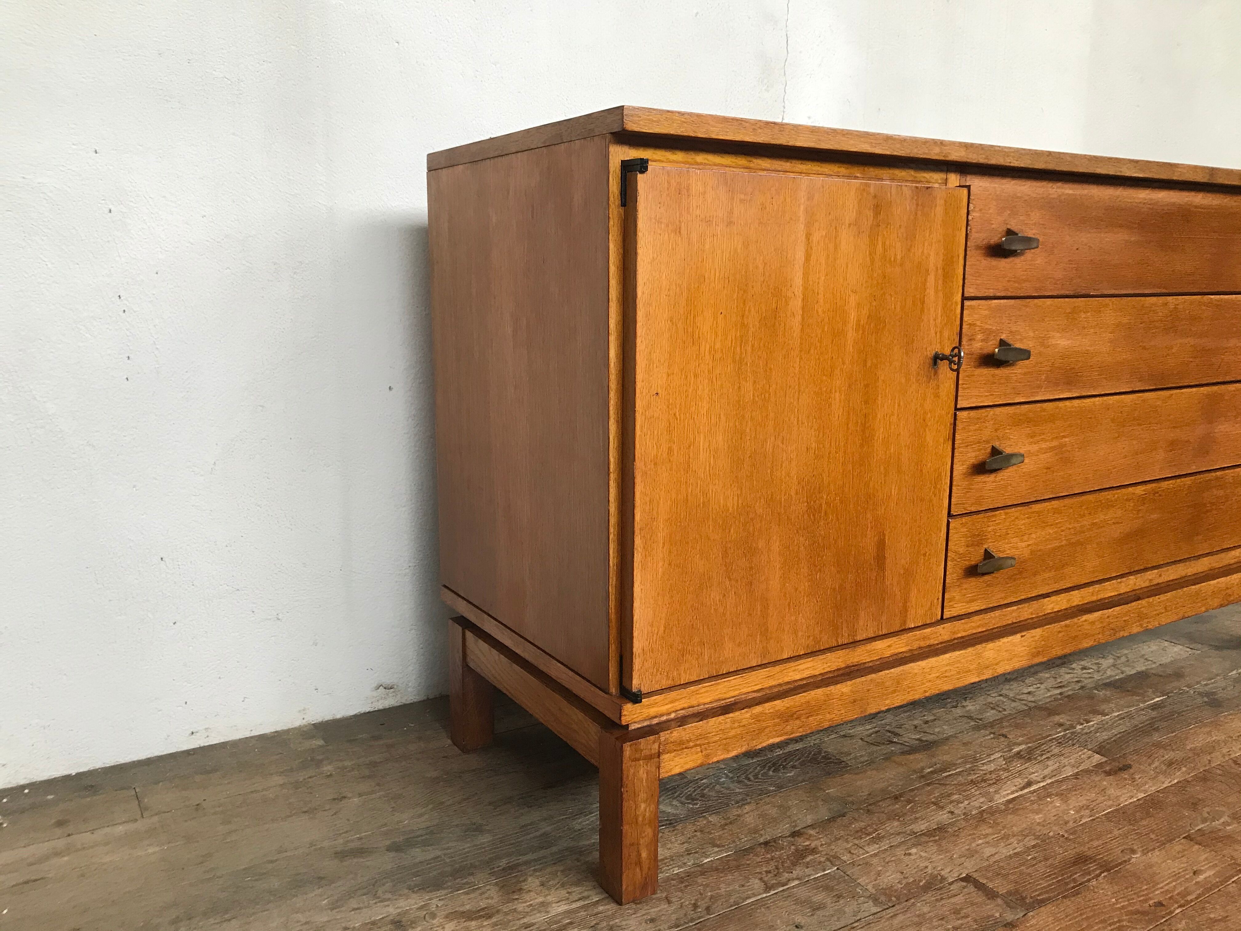 Vintage buffet Marcel Gascoin reconstruction design 1960