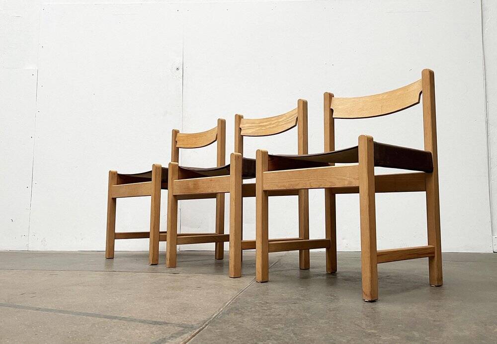 Swedish Mid-Century Safari Chair, 1960s, set of 3